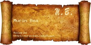 Murin Bea névjegykártya